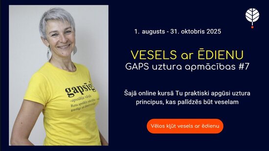 Vesels ar ēdienu GAPS uztura apmācības #7
